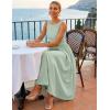 ZESICA Women’s Spring Sleeveless Cocktail Dresses 2026 Summer Crewneck Flowy Wedding Guest Party A Line Midi Dress(Sage)