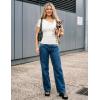 ZESICA Womens Summer Asymmetrical T Shirts Ruched Fitted Y2K Going Out Tops 2026 Spring Fashion Outfits Casual Work Blouse(White)