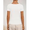 ZESICA Womens Summer Asymmetrical T Shirts Ruched Fitted Y2K Going Out Tops 2026 Spring Fashion Outfits Casual Work Blouse(White)