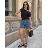 ZESICA Women’s Summer Off Shoulder Short Sleeve Sweater Vest 2026 Floral Knit Loose Going Out Tops Trendy Cute Clothes(Black)