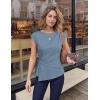 ZESICA Womens Boat Neck Cap Sleeve Tops Dressy Casual Peplum Shirts 2026 Summer Tunic Blouses Fashion Trendy Clothes(Dustyblue)