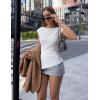 ZESICA Womens Boat Neck Cap Sleeve Tops Dressy Casual Peplum Shirts 2026 Summer Tunic Blouses Fashion Trendy Clothes(White)