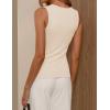 ZESICA Women’s Cowl Neck Business Casual Tank Tops 2026 Summer Sleeveless Knit Shirts Work Dressy Blouses(Apricot)