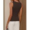 ZESICA Women’s Cowl Neck Business Casual Tank Tops 2026 Summer Sleeveless Knit Shirts Work Dressy Blouses(Brown)