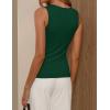 ZESICA Women’s Cowl Neck Business Casual Tank Tops 2026 Summer Sleeveless Knit Shirts Work Dressy Blouses(Green)