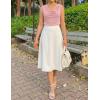 ZESICA Women’s Cowl Neck Business Casual Tank Tops 2026 Summer Sleeveless Knit Shirts Work Dressy Blouses(Pink)