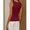 ZESICA Women’s Cowl Neck Business Casual Tank Tops 2026 Summer Sleeveless Knit Shirts Work Dressy Blouses(Wine)