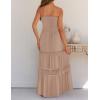 ZESICA Women’s 2026 Summer Boho Maxi Dresses Strapless Off Shoulder Lace Flowy A Line Beach Vacation Long Sundress(Pink)