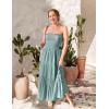 ZESICA Women’s 2026 Summer Boho Maxi Dresses Strapless Off Shoulder Lace Flowy A Line Beach Vacation Long Sundress(Sage)