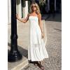 ZESICA Women’s 2026 Summer Boho Maxi Dresses Strapless Off Shoulder Lace Flowy A Line Beach Vacation Long Sundress(White)