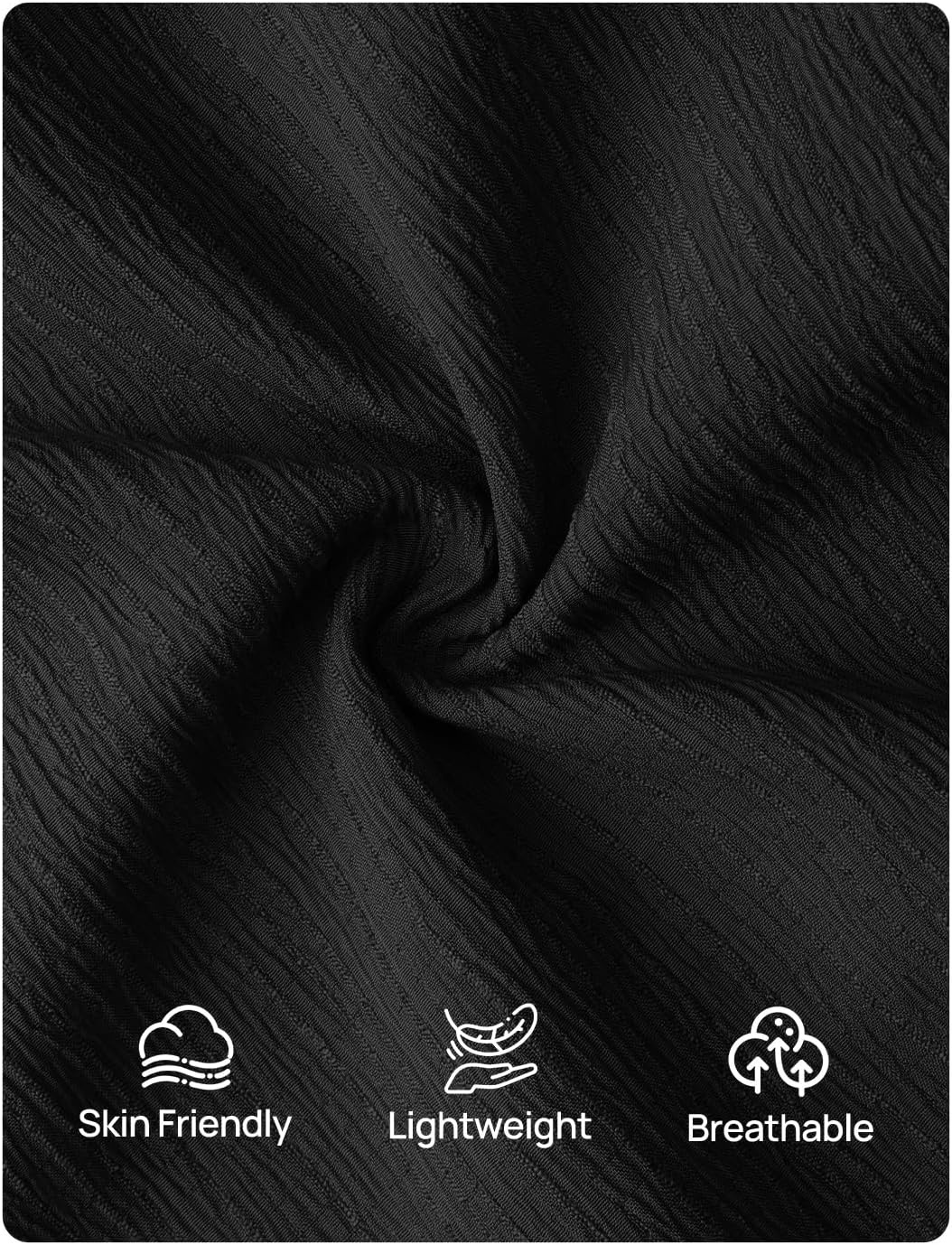 image:imageZESICA Womens Summer Beach Vacation Shorts 2026 Cute Elastic Drawstring Waist Lace Trim Wide Leg Shorts with PocketsBlack