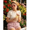 ZESICA Women’s Summer Beach Vacation Shorts 2026 Cute Elastic Drawstring Waist Lace Trim Wide Leg Shorts with Pockets(Pink)
