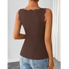 ZESICA Womens Sleeveless Tank Tops 2026 V Neck Ribbed Knit Shirts Summer Casual Cute Y2K Sweater Vest(Coffee)