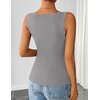 ZESICA Womens Sleeveless Tank Tops 2026 V Neck Ribbed Knit Shirts Summer Casual Cute Y2K Sweater Vest(Grey)