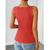 ZESICA Womens Sleeveless Tank Tops 2026 V Neck Ribbed Knit Shirts Summer Casual Cute Y2K Sweater Vest(Orange)