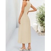 ZESICA Women’s Summer Sleeveless Sweater Dresses 2026 Crewneck Knit Pleated A Line Flowy Business Formal Party Midi Dress(Apricot)