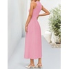 ZESICA Women’s Summer Sleeveless Sweater Dresses 2026 Crewneck Knit Pleated A Line Flowy Business Formal Party Midi Dress(Pink)