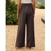 ZESICA Women’s Wide Leg Striped Palazzo Pants 2026 High Waist Straight Business Work Dressy Slacks Trousers with Pockets(Coffee)