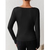 ZESICA Womens Cowl Neck Business Casual Long Sleeve Tops | Work Office Shirts, Tunic Tops Slim Fit Dressy, Cute Trendy Blouse, 2026 Fall Fashion Clothing, Knit Thermal Layering Outfit(Black)