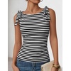 ZESICA Womens Cute Summer Going Out Tank Tops 2026 Y2K Trendy Tie Shoulder Boat Neck Ruch Fitted Shirts(Dim)