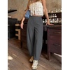 ZESICA Women’s Barrel Travel Pants with Pockets | 2026 Trendy Baggy Hiking Golf Pant, Tapered Leg Cropped Ankle Trousers, Mid Rise Elastic Waist Outfits(Darkgray)