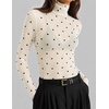 ZESICA Women’s Mesh Sheer Turtleneck Long Sleeve Shirts | See Through Fitted Blouses, Sexy Cute T-Shirts, Going Out Tops, Date Night Party Clubwear Shirts, 2026 Fall Layering Outfits(Dotivory)
