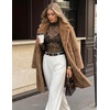 ZESICA Women’s Mesh Sheer Turtleneck Long Sleeve Shirts | See Through Fitted Blouses, Sexy Cute T-Shirts, Going Out Tops, Date Night Party Clubwear Shirts, 2026 Fall Layering Outfits(Leopardbrown)