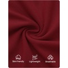 ZESICA Womens 3/4 Sleeve Asymmetrical Fall Shirts Ruched Going Out Tops | Slim Fit Tee Shirts, Dressy Casual Work Blouse, Cute Trendy Soft Undershirts, Spring Summer Fall Outfits(Burgundy)