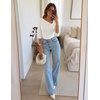 ZESICA Womens 3/4 Sleeve Asymmetrical Fall Shirts Ruched Going Out Tops | Slim Fit Tee Shirts, Dressy Casual Work Blouse, Cute Trendy Soft Undershirts, Spring Summer Fall Outfits(White)