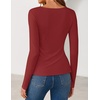 ZESICA Womens Fall Long Sleeve Peplum Business Casual Tops | Boat Neck, Asymmetrical Tunic Blouse, Comfy Soft Fabric, Work Ofiice Outfits, Fashion Trendy Clothes(Darkred)