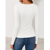 ZESICA Womens Fall Long Sleeve Peplum Business Casual Tops | Boat Neck, Asymmetrical Tunic Blouse, Comfy Soft Fabric, Work Ofiice Outfits, Fashion Trendy Clothes(White)