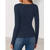 ZESICA Womens Fall Long Sleeve Peplum Business Casual Tops | Boat Neck, Asymmetrical Tunic Blouse, Comfy Soft Fabric, Work Ofiice Outfits, Fashion Trendy Clothes(Navy)