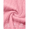 ZESICA Womens Mock Neck Fall Shirts Cable Knit Lightweight Long Sleeve Top | Slim Fit Basic Tee, Lightweight Soft Undershirts, Cute Casual Blouse, Fall Winter Fashion Outfits(Pink)