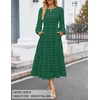 ZESICA Women’s Long Sleeve Swiss Dot Maxi Wedding Guest Dresses | Flowy A Line Boho Long Dress, Elegant Cocktail Party Holiday Church Dresses, Bridal Shower Going Out Clothes 2026(Green)