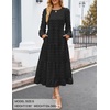 ZESICA Women’s Long Sleeve Swiss Dot Maxi Wedding Guest Dresses | Flowy A Line Boho Long Dress, Elegant Cocktail Party Holiday Church Dresses, Bridal Shower Going Out Clothes 2026(Black)
