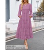 ZESICA Women’s Long Sleeve Swiss Dot Maxi Wedding Guest Dresses | Flowy A Line Boho Long Dress, Elegant Cocktail Party Holiday Church Dresses, Bridal Shower Going Out Clothes 2026(Purple)