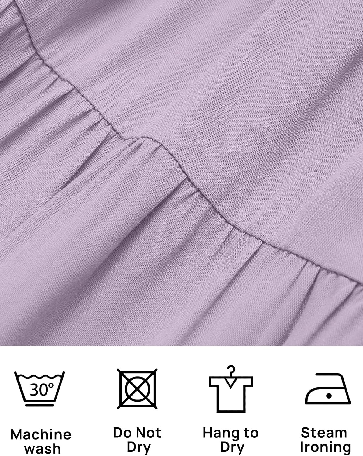 image:imageZESICA Womens 2026 Summer Casual Flutter Short Sleeve Smocked Midi Dress Crew Neck Elastic Waist Tiered Boho Flowy Dresses Soft Lightweight Fabric Beach Brunch Date PartyLight Purple
