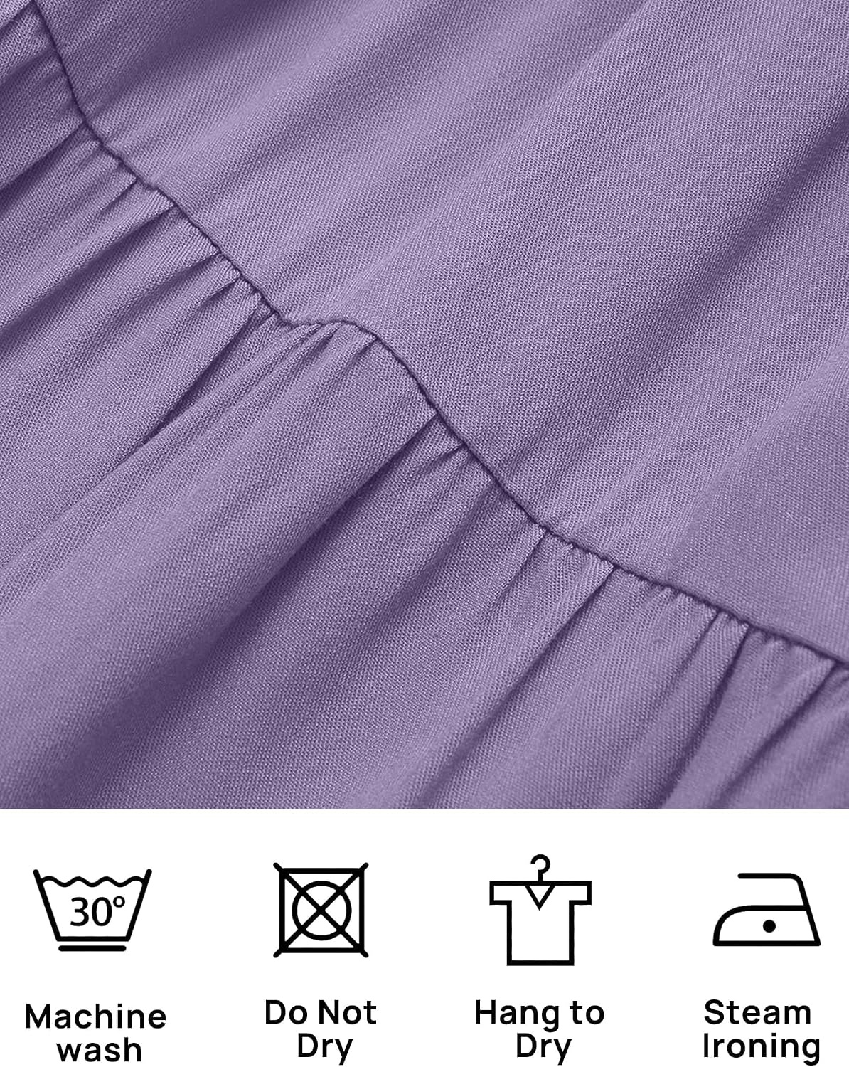 image:imageZESICA Womens 2026 Summer Casual Flutter Short Sleeve Smocked Midi Dress Crew Neck Elastic Waist Tiered Boho Flowy Dresses Soft Lightweight Fabric Beach Brunch Date PartyViolet