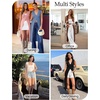 ZESICA Women’s Sleeveless Long Cardigan Sweaters 2026 Summer V Neck Oversized Button Knit Duster Vest Top Beach Cover Up(Pink)