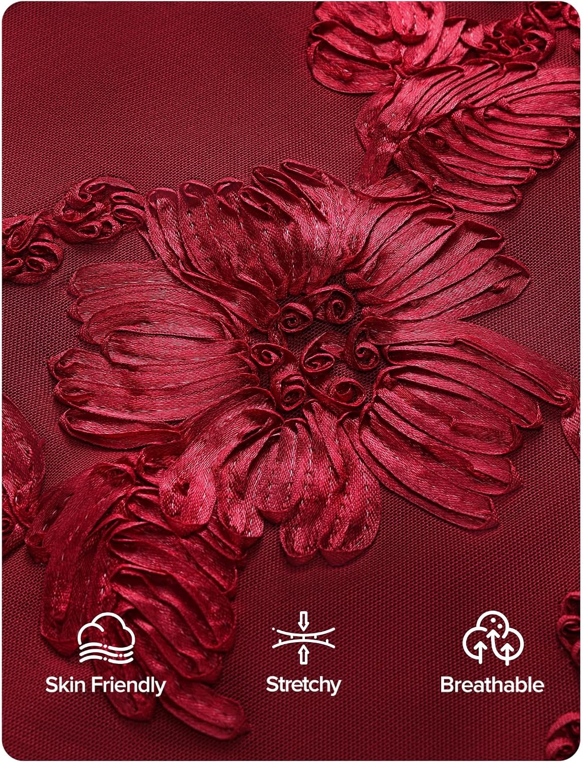 image:imageZESICA 2026 Summer Strapless Floral Cocktail Wedding Guest Dress for WomenRed
