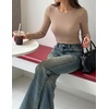 ZESICA Womens Long Sleeve Ribbed Knit Fitted Sweaters Tops(Lightcamel)