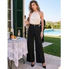 ZESICA Womens Wide Leg Dress Pants 2026 High Waisted Work Palazzo Pants Office Business Casual Flowy Trousers Slacks(Black)