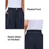 ZESICA Womens Wide Leg Dress Pants 2026 High Waisted Work Palazzo Pants Office Business Casual Flowy Trousers Slacks(Navy)
