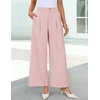 ZESICA Womens Wide Leg Dress Pants 2026 High Waisted Work Palazzo Pants Office Business Casual Flowy Trousers Slacks(Pink)