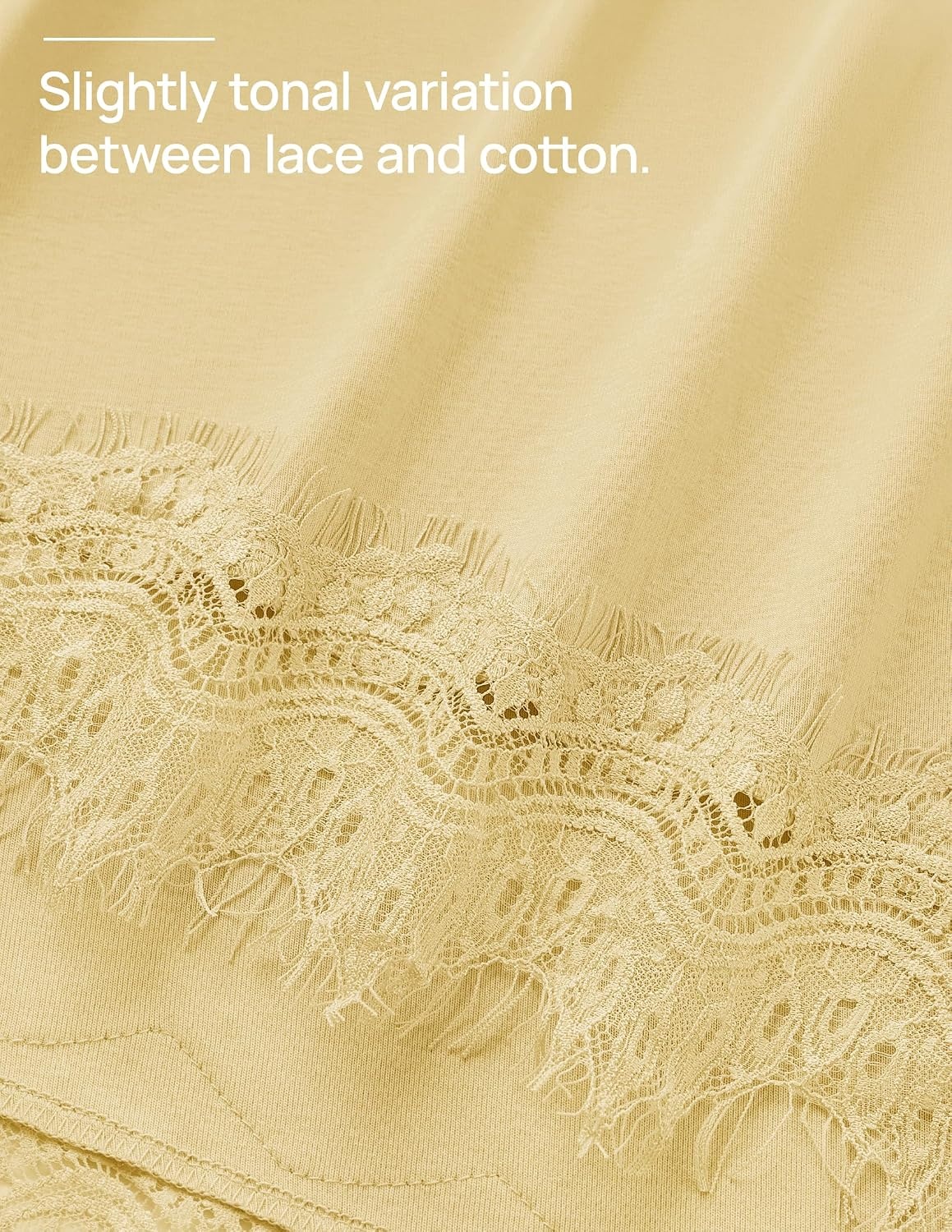 image:imageZESICA Womens Summer Oversized TShirts Asymmetrical Lace Going Out TopsButter Yellow