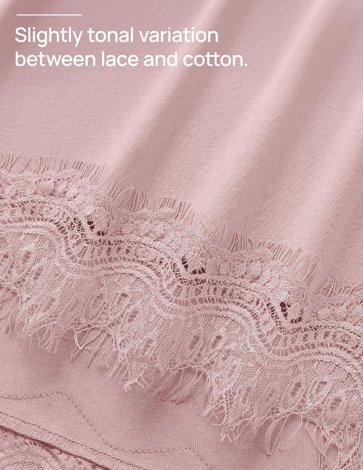 image:imageZESICA Womens Summer Oversized TShirts Asymmetrical Lace Going Out TopsDusty Pink