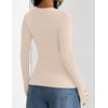 ZESICA Women’s Long Sleeve Button Soft Knit Pullover Sweaters(Apricot)