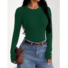 ZESICA Women’s Long Sleeve Button Soft Knit Pullover Sweaters(Darkgreen)