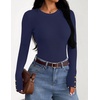 ZESICA Women’s Long Sleeve Button Soft Knit Pullover Sweaters(Navy)