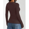 ZESICA Women’s Long Sleeve Button Soft Knit Pullover Sweaters(Taupe)